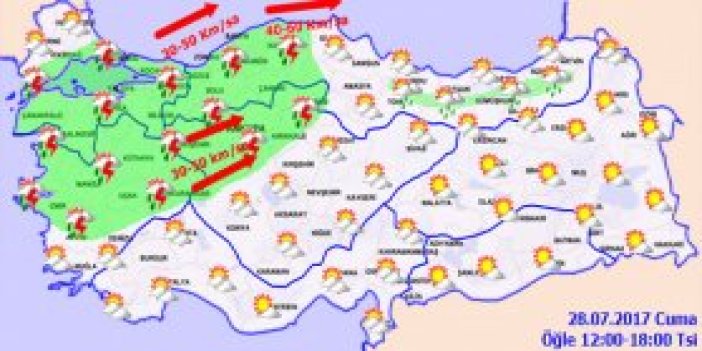 Trabzon'da hava nasıl olacak? 28.07.2017