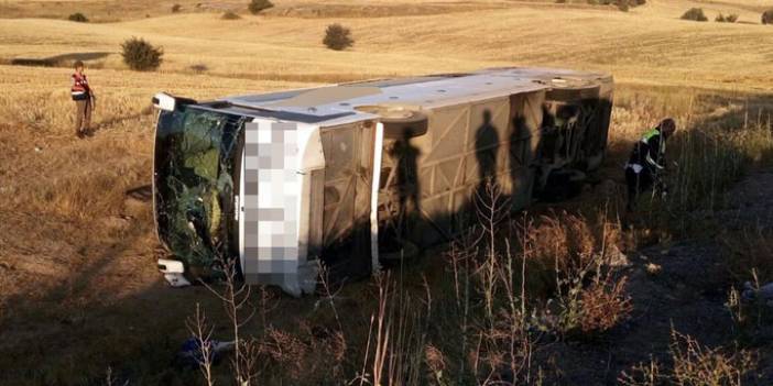 Kayseri'de Yolcu otobüsü devrildi: 26 yaralı