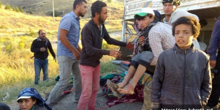Suriyelileri taşıyan kamyonet takla attı: Çok sayıda yaralı var