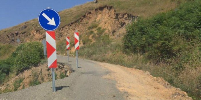 Trabzon'da bu yol korkutuyor