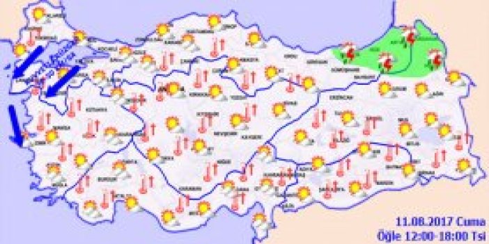 Trabzon'da hava nasıl olacak? 11.08.21017