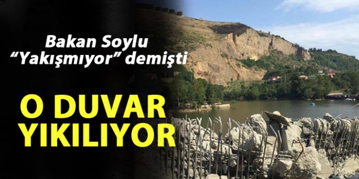 Trabzon'da Sera Gölü'nün duvarı yıkıldı