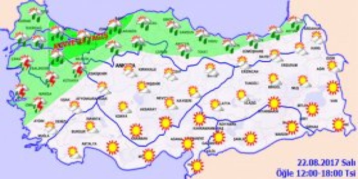 Trabzon'da hava nasıl olacak? 22.08.2017