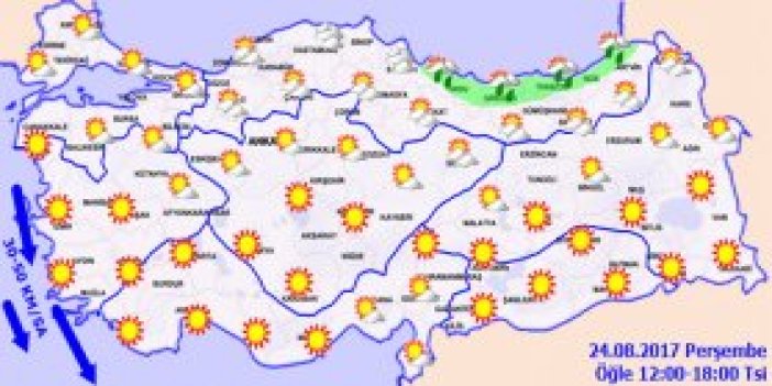 Trabzon'da hava nasıl olacak? 24.08.2017
