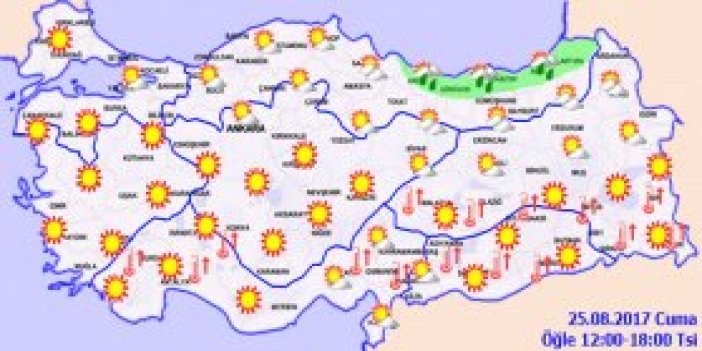 Trabzon'da hava nasıl olacak? 25.08.2017