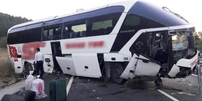 Yolcu otobüsü menfeze düştü: 13 yaralı