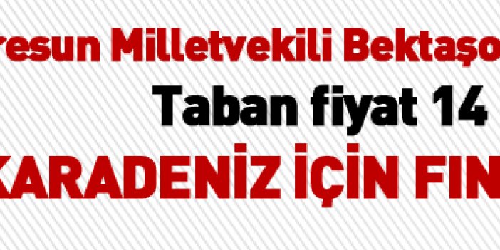 CHP Milletvekili Bektaşoğlu: Fındık Karadeniz'in sembolüdür, namusudur