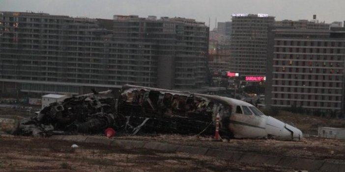 Uçak kazasının boyutu  hava aydınlanınca ortaya çıktı