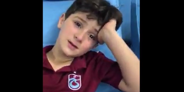 Trabzonspor’un küçük taraftarı gözyaşlarını tutamadı