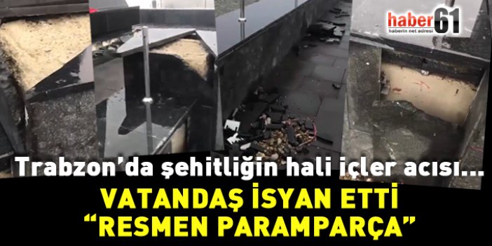 Trabzon'da Harmantepe Şehitliği'nin hali içler acısı...