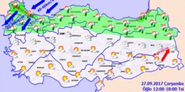 Trabzon'da hava nasıl olacak? 27.09.2017