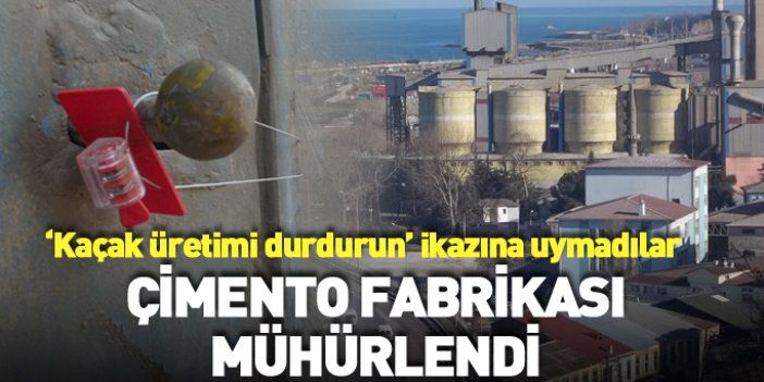 Trabzon'da çimento fabrikası mühürlendi!