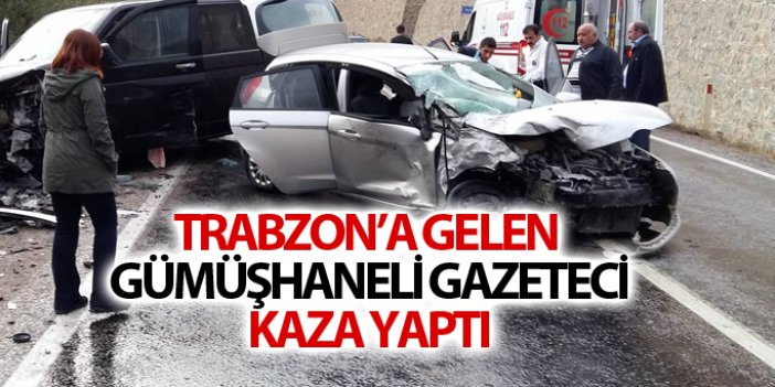 Trabzon'a gelen Gümüşhaneli gazeteci kaza yaptı