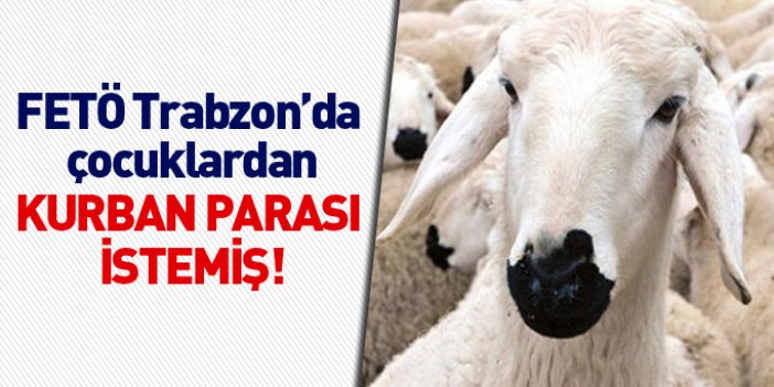 FETÖ, Trabzon'da çocuklardan kurban parası istemiş!