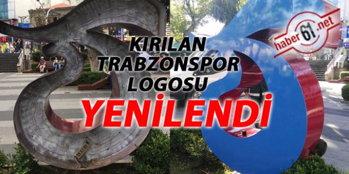 Atatürk Alanı'ndaki Trabzonspor logosu yenilendi