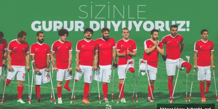 Trabzonspor'dan Ampute Milli takımına kutlama