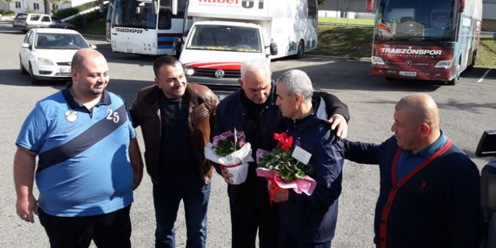 Trabzonspor taraftarından Çalımbay'a destek