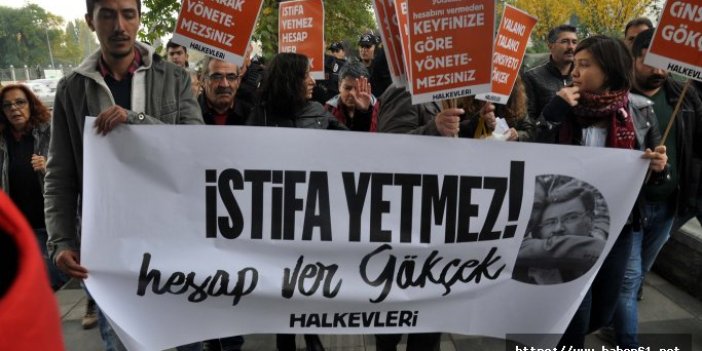 Ankara'da 'Melih Gökçek' protestosu