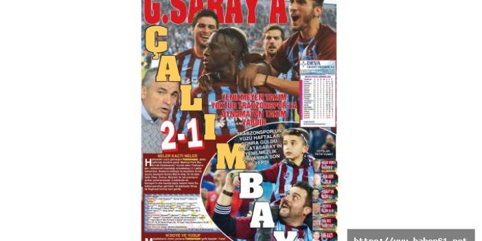 Trabzon gazetelerinde Galatasaray galibiyeti sevinci