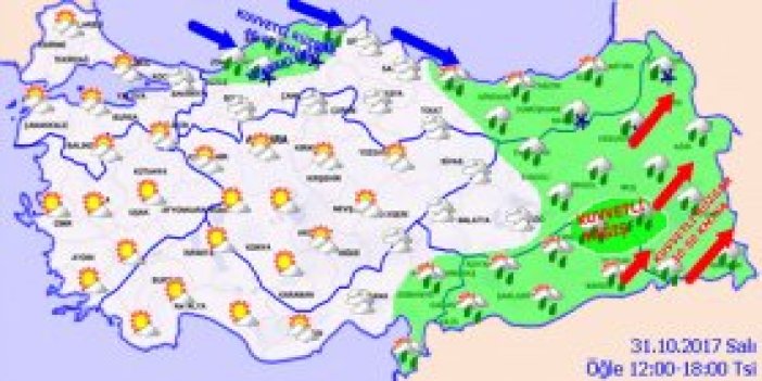 Trabzon'da hava nasıl olacak? 31.10.2017
