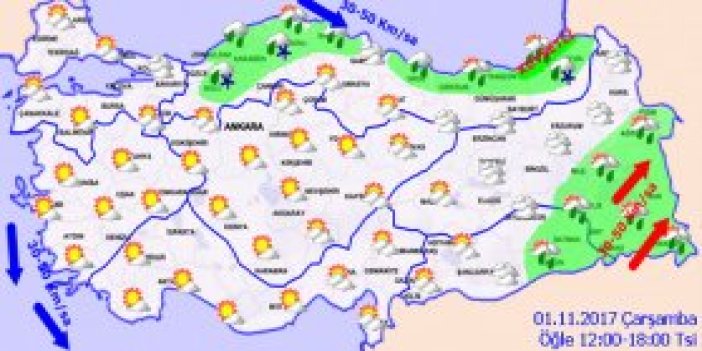 Trabzon'da hava nasıl olacak? 01.11.2017