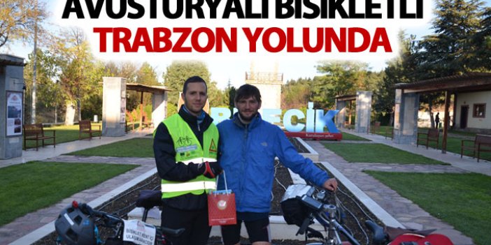 Avusturyalı bisikletli Trabzon yolunda