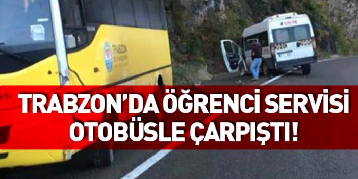 Trabzon'da okul servisi kaza yaptı!