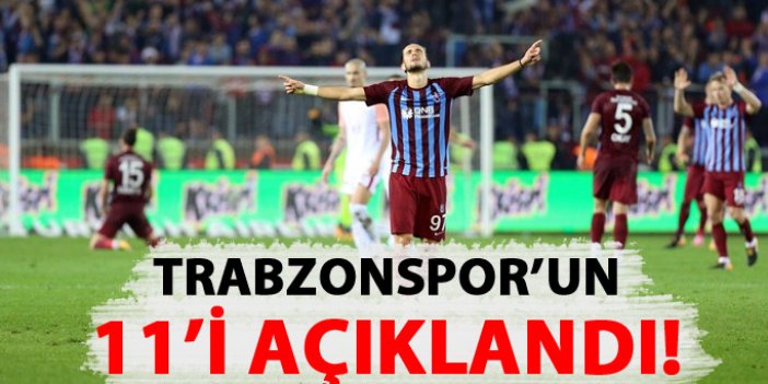 Trabzonspor'un Kayseri 11'i belli oldu