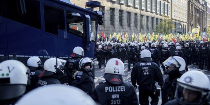 Almanya'da terör örgütü PKK polisle çatıştı