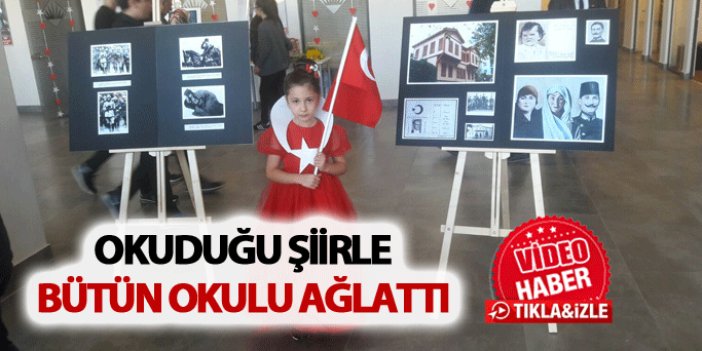 Trabzon'da minik öğrenci bütün okulu ağlattı