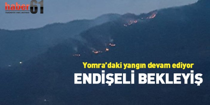 Trabzon'da orman yangınında endişeli bekleyiş