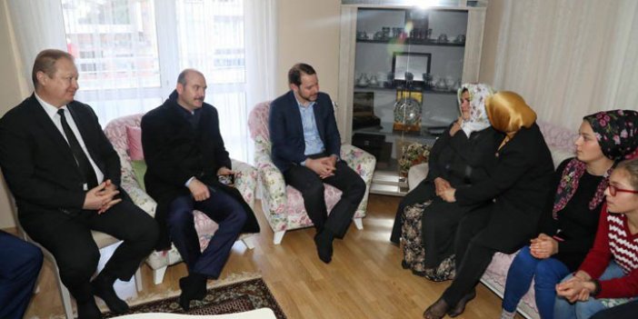 Bakan Soylu ve Albayrak'tan Eren Bülbül'ün ailesine ziyaret