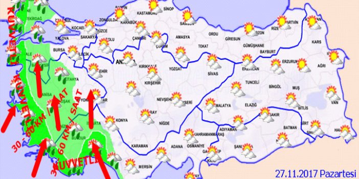 Trabzon'da hava nasıl olacak? 27.11.2017