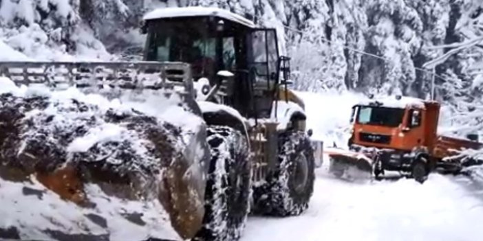 Artvin'de kar köy yollarını kapattı