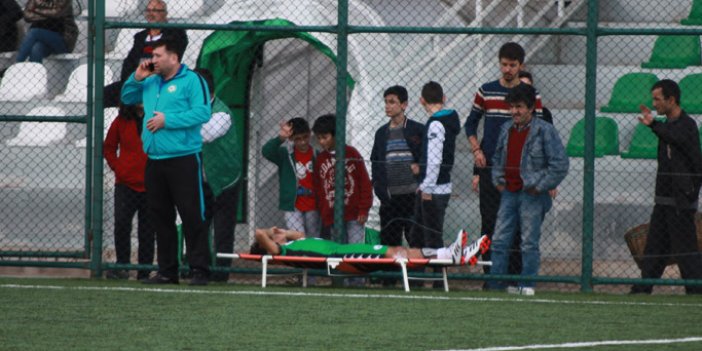 Amatör maçta ambulans krizi