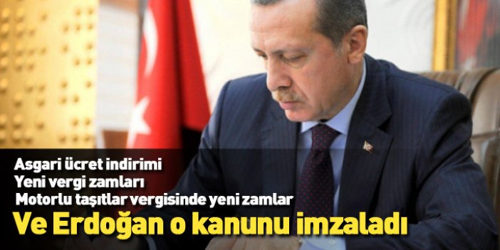 Cumhurbaşkanı Erdoğan imzayı attı: İşte yeni torba yasa ve yeni zamlar