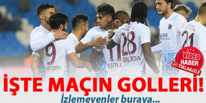 Trabzonspor - Erzurumspor maç özeti