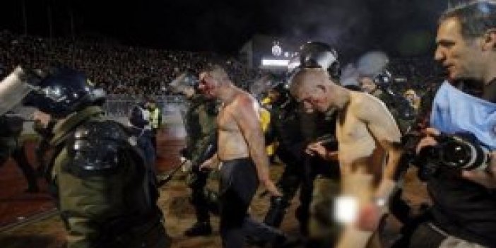 Partizan-Kızılyıldız maçında olaylar: Yaralılar var