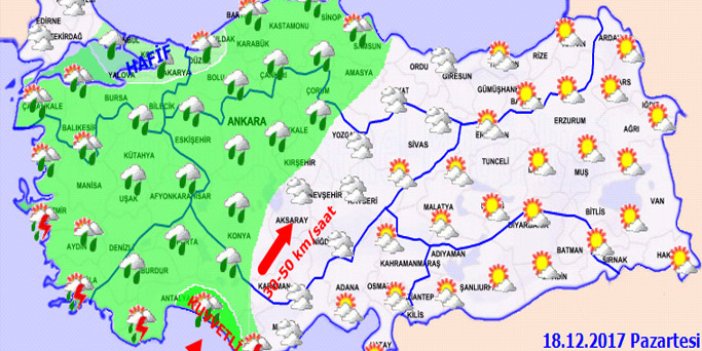 Trabzon'da hava nasıl olacak? 18.12.2017