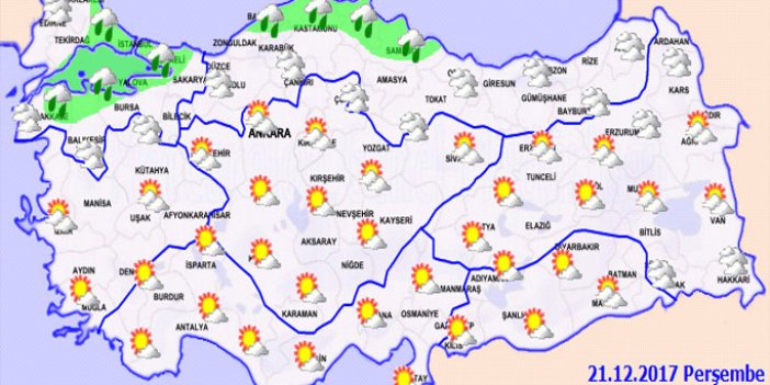 Trabzon'da hava nasıl olacak? 21.12.2017