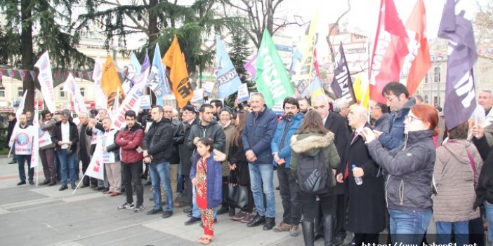 Trabzon'da OHAL ve KHK'ya tepki için yürüdüler