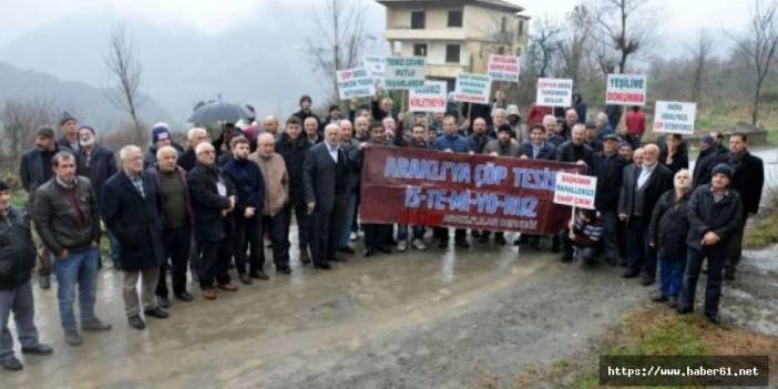 Araklı'da çöp tesisine halk isyanı: İstemiyoruz