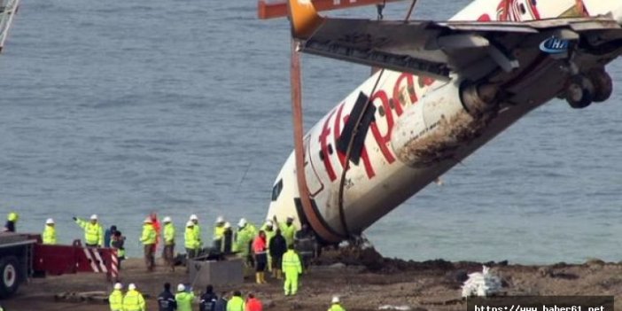 Trabzon pistten çıkan uçak kurtarıldı