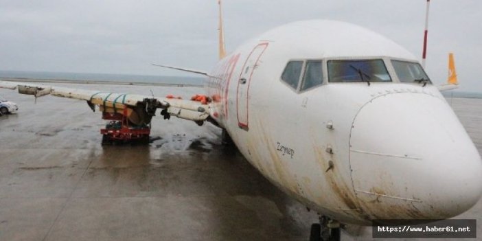 Trabzon'da pistten çıkan uçağın aprona çekilmesi 20 saat sürdü