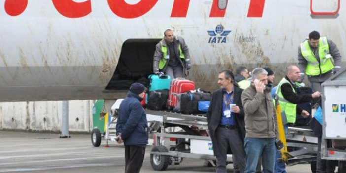 Trabzon’da kaza yapan uçaktaki bagajlarla ilgili çalışma