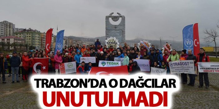 Trabzon'da dağcılar unutulmadı