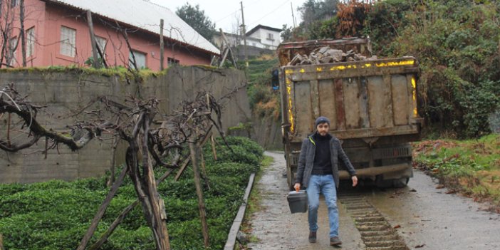 Trabzon plakalı tır rampada bozulunca 4 gündür kaldırılamadı
