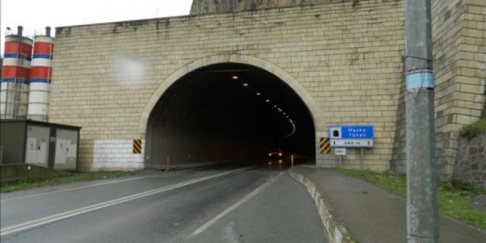 Trabzon'da tünelde çalışma var