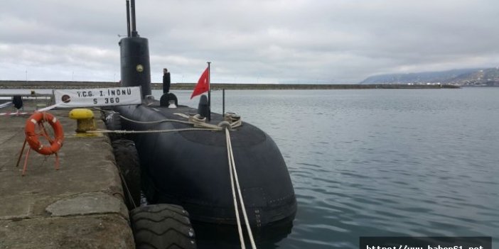 TCG 1. İnönü denizaltısı Rize'de