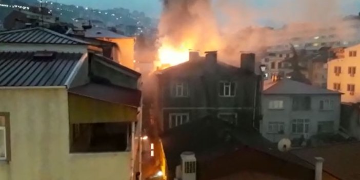 Trabzon'da korku dolu anlar: Alevler küle çevirdi
